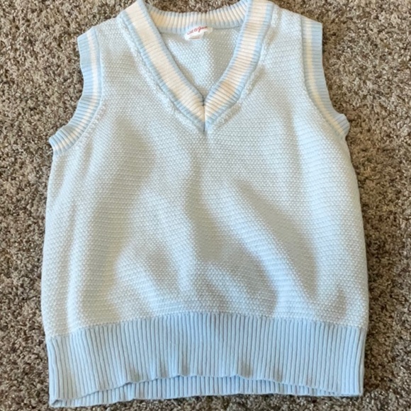 Cat & Jack Blue Knit Sweater Vest V-Neck - Picture 1 of 2